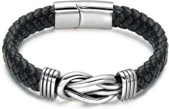 Leren Infinity - Leren Armband - Infinity Armband- Stoere Armband - | bol.com