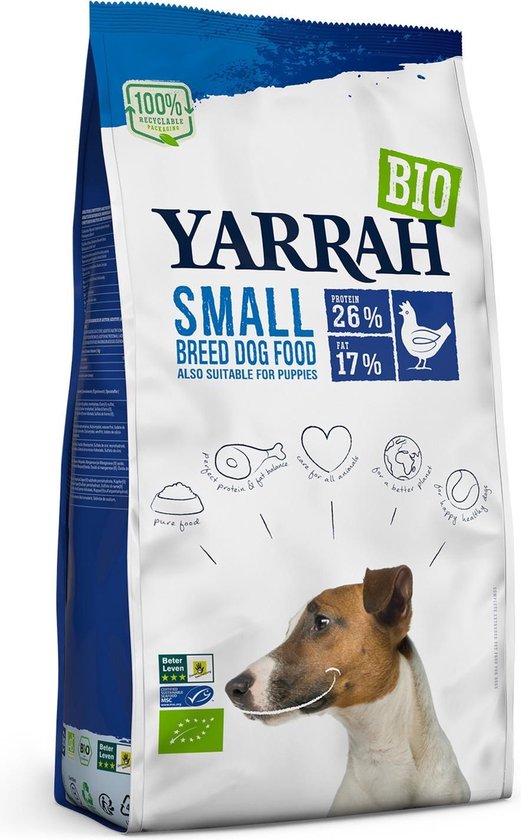 Yarrah - Biologisch Hondenvoer Small Breed Kip - Hondenvoer - 5 kg