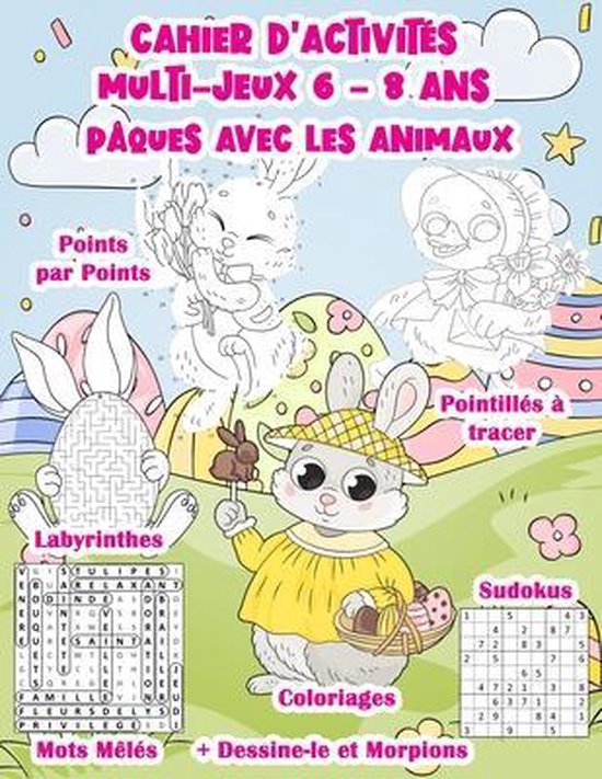 Livre de jeux pour enfants 6-10 ans: Cahier d'activités multi-jeux