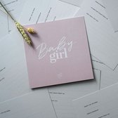 Babyshower kaarten - Girl - invulkaarten - Minne & Mine