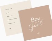 Babyshower kaarten - Boy/girl - invulkaarten - Minne & Mine