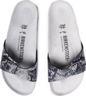 Birkenstock Madrid Dames Slippers Python Black Narrow-fit | Zwart | Microvezel | Maat 37