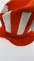 Hoge hoed Oranje/Wit