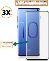 Fooniq Screenprotector Transparant 3x - Geschikt Voor Samsung Galaxy S10