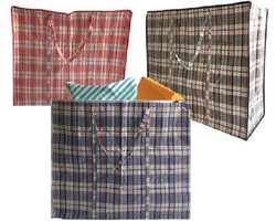Waszak JUMBO 70x60x30cm met rits set van 2 - boodschappen tas
