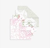 Origamipapier, afm 10x10 cm,  80 gr, groen, grijs, wit, lichtrood, 40vellen