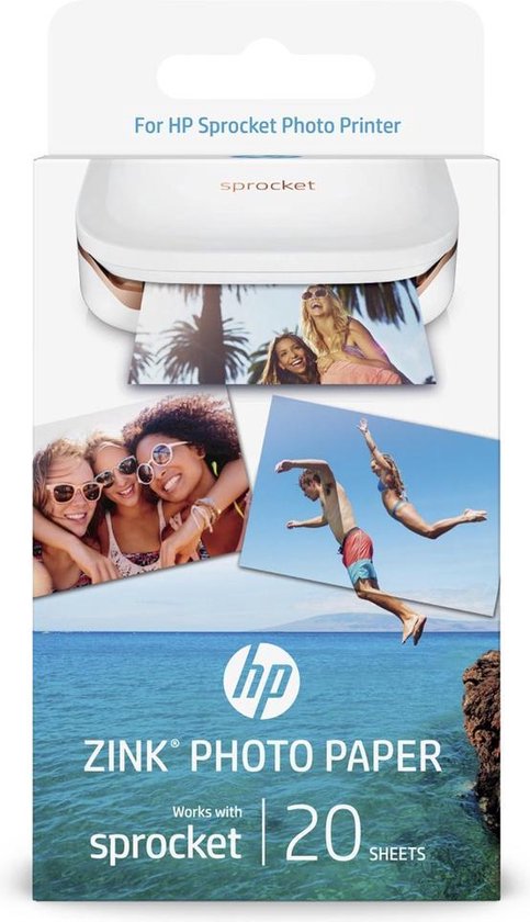 HP Sprocket 2 x 3 in (5 x 7.6 cm) Photo Papier - 20 Sheets | bol.com