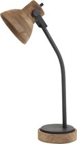 Bureaulamp Imbert 30x18x64cm Donker Bruin - Mat Zwart
