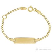 Juwelier Zwartevalk 9 Karaat Gouden Kinder Plaatarmband 13.170/11.5-13.5 cm