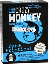 The Crazy Monkey Condooms Fun+Friction Transparant