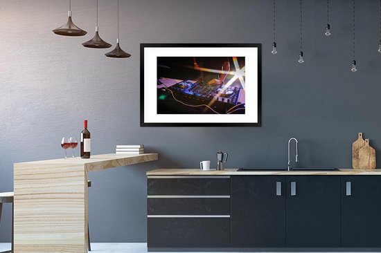 Fotolijst incl. Poster - Mengpaneel met een fel licht op de achtergrond - 90x60 cm - Posterlijst