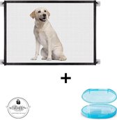 NLStuff4u - Oprolbare Hondenhek + Blauwe Tandenborstel -  110 x 72 CM - Beveiliging - Veiligheidshekje- Zonder boren - Puppy Hekje