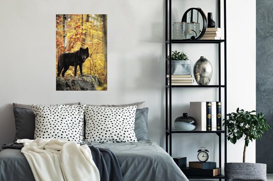 Poster Wolf - Rots - Boom - 40x60 cm