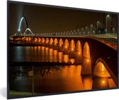 Affiche avec cadre Light - Bridge - Nijmegen - 90x60 cm