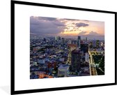 Fotolijst incl. Poster - Mexico City Skyline - 120x80 cm - Posterlijst