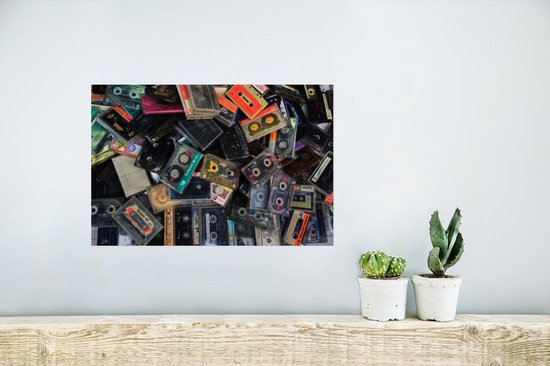 Affiche - Pile de cassettes - 30x20 cm