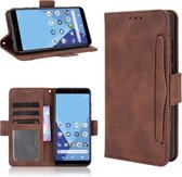 Voor Wiko Y51/Sunny 5 Lite Huid Voelen Kalf Patroon Horizontale Flip Lederen Case met Houder & Kaartsleuven & Fotolijst (Bruin)