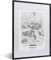 Fotolijst incl. Poster - Stadskaart Arnhem - 30x40 cm - Posterlijst - Plattegrond