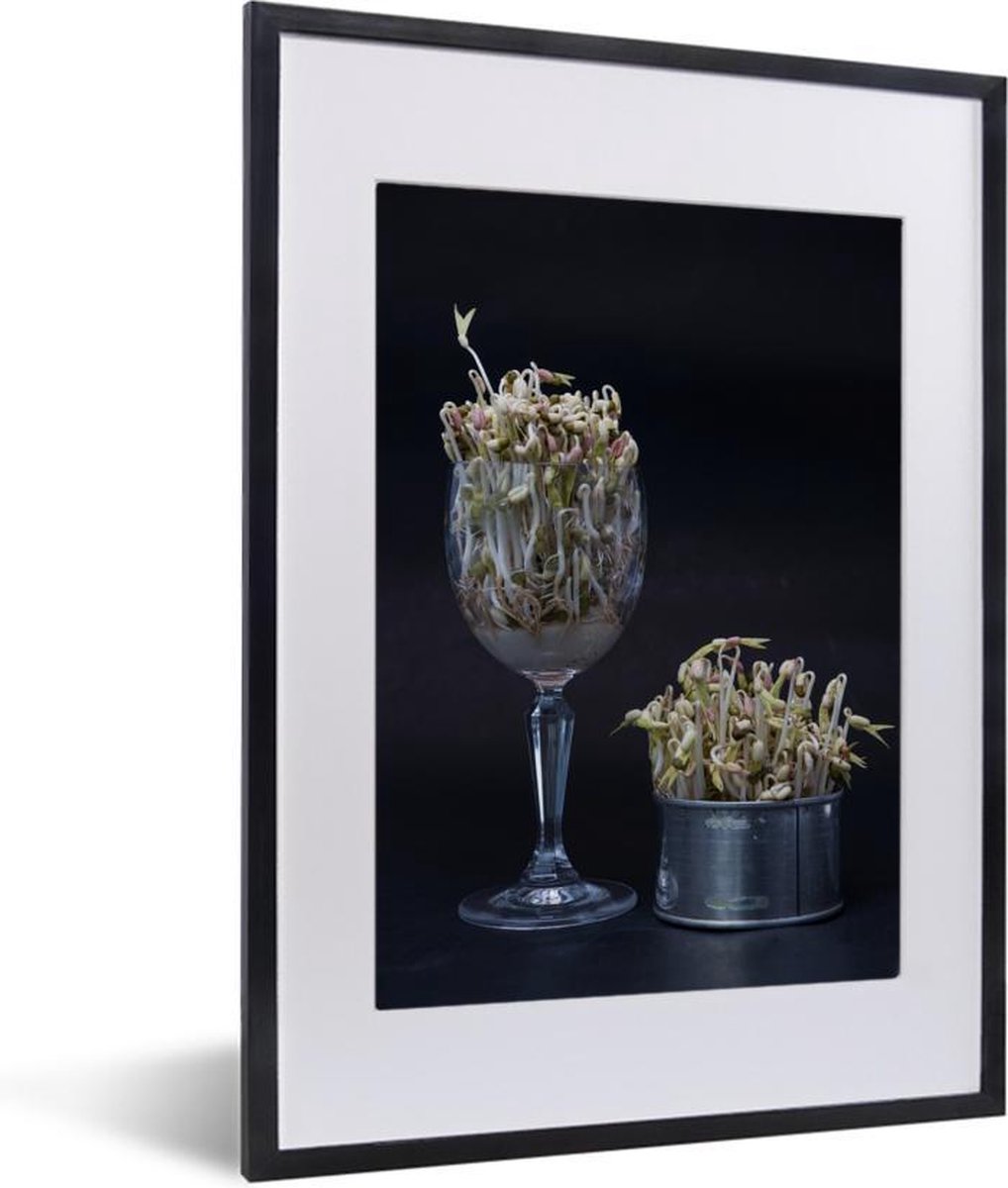 Fotolijst incl. Poster - Taugé in een kan en een glas - 30x40 cm - Posterlijst op Prijzenvolger.com