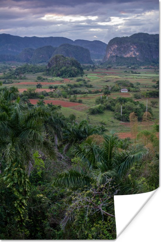 Poster Cubaanse mogotes en de vallei van Viñales - 40x60 cm | bol.com