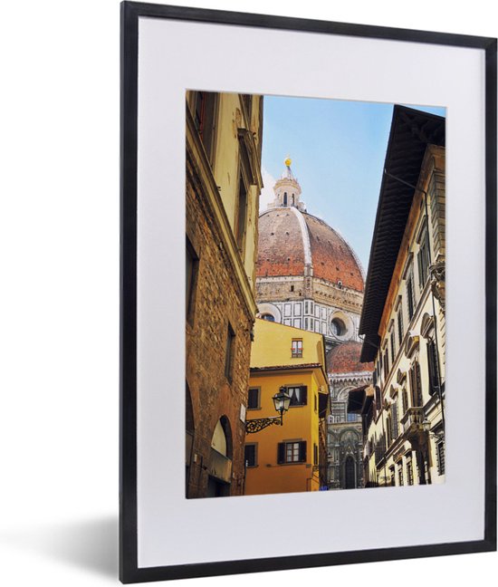 Fotolijst incl. Poster - Florence - Straat - Kleurrijk - 30x40 cm - Posterlijst