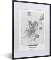 Fotolijst incl. Poster - Stadskaart Amersfoort - 30x40 cm - Posterlijst - Plattegrond