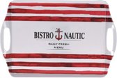 La Côte rood wit gestreept dienblad rechthoekig 38 x 23 cm: Bistro Nautic