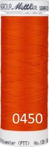 Mettler SERAFLEX elastisch machinegaren, 130m, 0450 donker oranje, Paprika