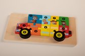 Heppiedepeppie Kids-Kinderpuzzel-Schoolbus-3D-Hout