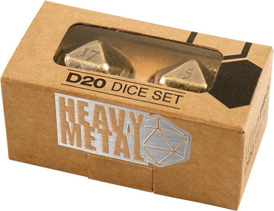 Afbeelding van het spel Heavy Metal D20 2-Dice Set - Antique Bronze