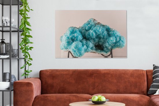 Toile turquoise sur fond blanc 2cm 120x80 cm - Tirage photo sur toile (Décoration murale salon / chambre)