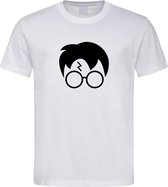 Wit T shirt met wit " Harry Potter " logo print size S