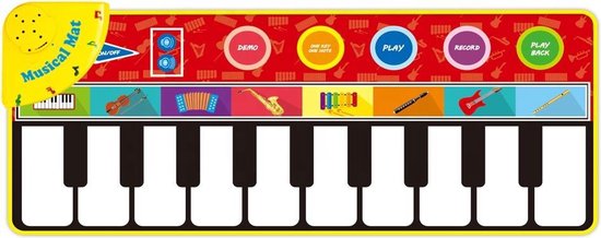 Dreamsbox Tapis Musical Bébé Piano Tapis de Jeu Musical Instrument Touch Jeu Clavier pour Enfants 100x36cm Style 2 