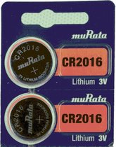 SONY / MURATA CR2016 Lithium knoopcel batterij 2 (twee) stuks
