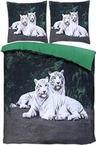 Cotton Club - 1 - Pers -  Dekbedovertrek - 140x200/220 - Tiger Lover