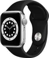Siliconen watch bandje - Zwart - 38/40mm - M/L - Series 1 2 3 4 5 6 SE - Geschikt voor Apple Watch