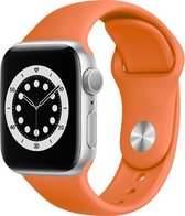 Siliconen watch bandje - Oranje - 38/40mm - M/L - Series 1 2 3 4 5 6 SE - Geschikt voor Apple Watch