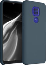 kwmobile telefoonhoesje voor Motorola Moto G9 Play / Moto E7 Plus - Hoesje met siliconen coating - Smartphone case in leigrijs