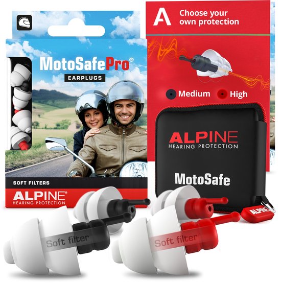 Alpine MotoSafe Pro - Motor oordoppen - Gehoorbescherming Race en Tour -  Wit - 2 sets | bol.com