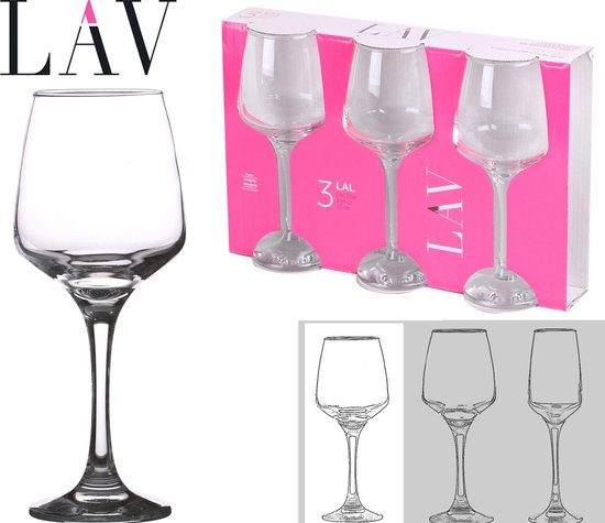 Alfabet Denk vooruit kom tot rust LAV - Luxe wijnglas - Set van 3 - 29.5cl | bol.com