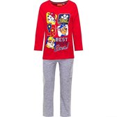 Paw Patrol pyjama - rood met grijs - Paw Patrol pyjamaset - maat 104