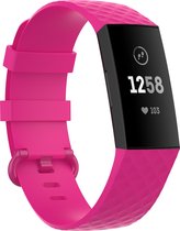 SVH Company FitBit Charge 4 Siliconen Bandje – Ook Geschikt voor Charge 3 – Roze – Maat S