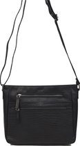 DSTRCT Crossbodytas Croco Leer - zwart