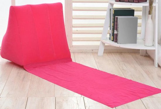 Opblaasbaar Ligbed – Compacte & Comfortabele Strandmat – Roze | bol.com
