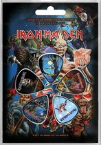 Iron Maiden Plectrum Ultérieur Albums Set de 5 Multicolores