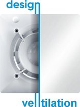 ACE badkamer/ toilet ventilator design Plain Red Ø 100mm met timer