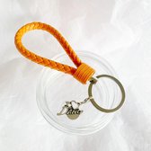 Sleutelhanger - Oranje - Dansen - Dance - Ballet - Sport - Hanger - Leer - SportPresent - Sportsieraad