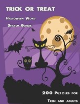 Trick or Treat Halloween Word Search Games