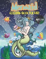 Mermaid coloring book for kids ages 3-6