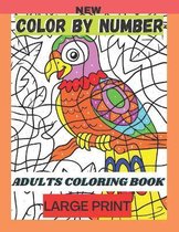 New Color By Number Adults Coloring Book Large Print